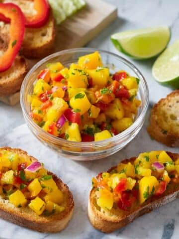 Pineapple Mango Bruschetta Recipe