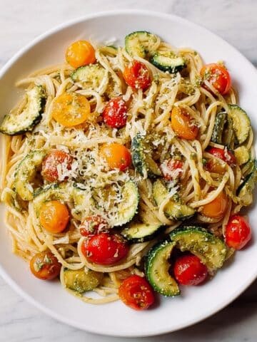 Parmesan Zucchini Tomato Chicken Spaghetti Recipe
