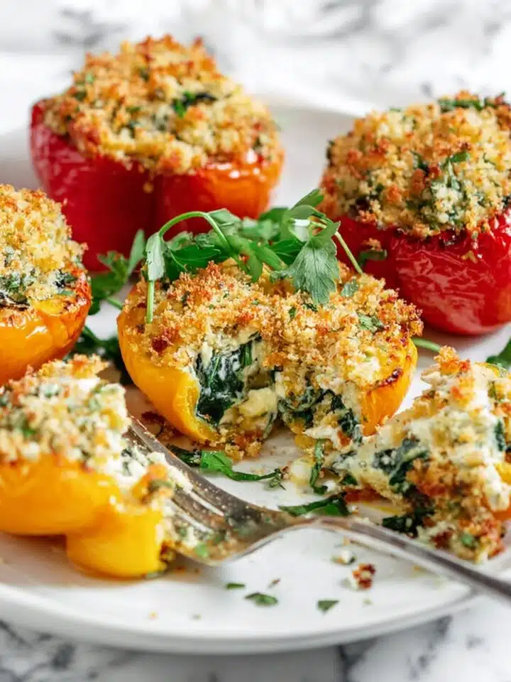 Herby Ricotta Stuffed Peppers Recipe