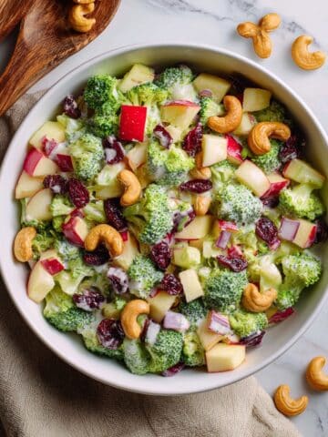 Broccoli Cashew Salad with Apples and Pears Recipe