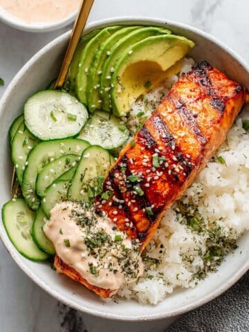 Baked Salmon Sushi Bowl Recipe