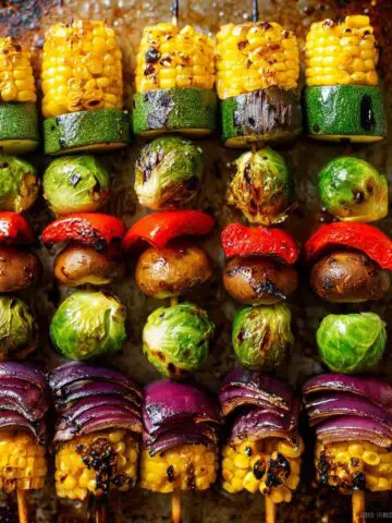 Grilled Vegetable Kabobs with Fajita Butter Recipe
