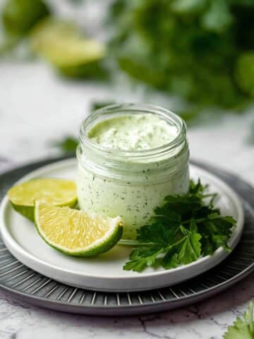 Easy Creamy Garlic Lime Cilantro Sauce Recipe