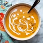 Creamy Roasted Sweet Potato Soup with Spices Recipe