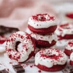 Red Velvet Donuts with Cream Cheese Glaze Recipe