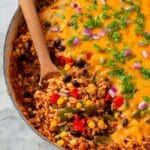 Cheesy Turkey Rice Taco Skillet Recipe