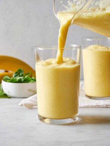 Creamy Mango Smoothie with Banana, Lime, and Mint Recipe