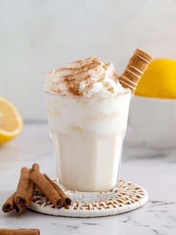 Leche Merengada: Spanish Icy Cinnamon Milk with Fluffy Egg White Foam Recipe