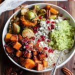 Roasted Harvest Veggie and Curried Avocado Coconut Rice Bowls Recipe