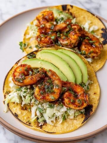 Easy Cilantro Lime Shrimp Tacos with Creamy Slaw Recipe