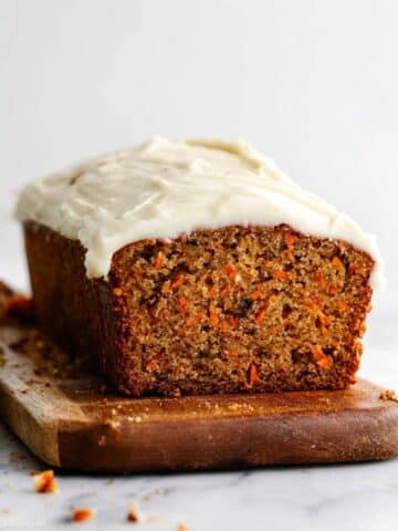 Quick Carrot Cake Loaf with Cream Cheese Frosting Recipe