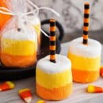 Candy Corn Marshmallow Pops Recipe
