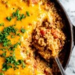 Cheesy Quinoa and Sausage Casserole with Apples and Bell Peppers Recipe