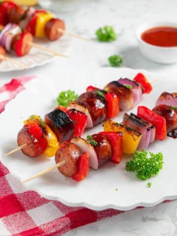 Grilled Sausage and Peppers Skewers Recipe