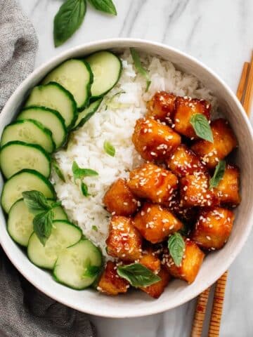 Honey Garlic Chicken Bowls Recipe