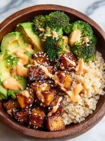Crispy Bang Bang Salmon Bites Bowls Recipe