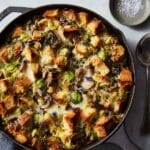 Cheesy Brussels Sprouts Bread Pudding Recipe
