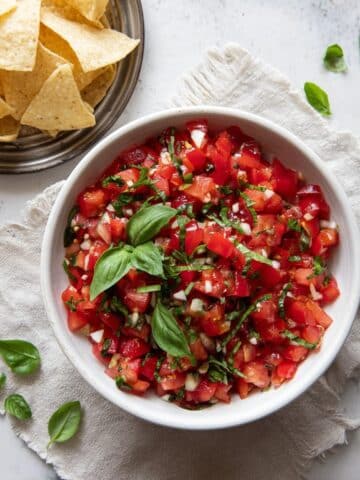 Fresh Basil Tomato Salsa Recipe