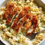 Crispy Parmesan Chicken with Creamy Lemon Pasta Recipe