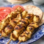 Greek Chicken Souvlaki with Tzatziki and Pita Recipe