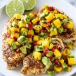 Grilled Chicken with Mango Avocado Salsa Recipe