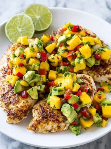 Grilled Chicken with Mango Avocado Salsa Recipe