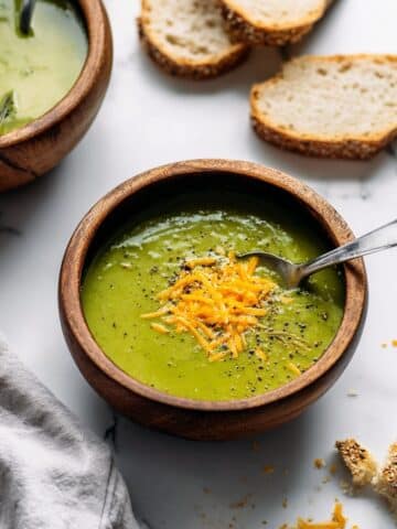 Creamy Roasted Broccoli and Cheese Soup Recipe