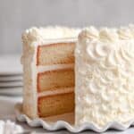 Super Moist Vanilla Cake with Vanilla Buttercream Frosting Recipe