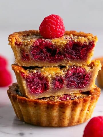 Raspberry Tartlets with Almond Cream and Pistachios Recipe