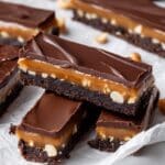 Vegan Double Chocolate Peanut Butter Caramel Bars Recipe