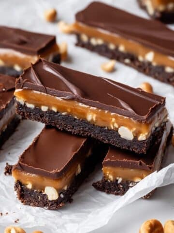 Vegan Double Chocolate Peanut Butter Caramel Bars Recipe