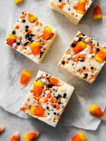 Spooky Candy Corn White Chocolate Fudge Recipe