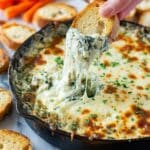 Warm Spinach Dip with Mozzarella and Parmesan Recipe