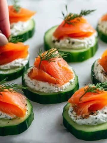 Smoked Salmon and Cream Cheese Cucumber Appetizer Recipe