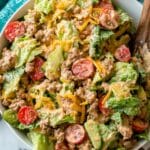 Quick and Easy Taco Salad with Ground Beef and Fresh Toppings Recipe