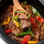 Slow Cooker Pepper Steak Recipe