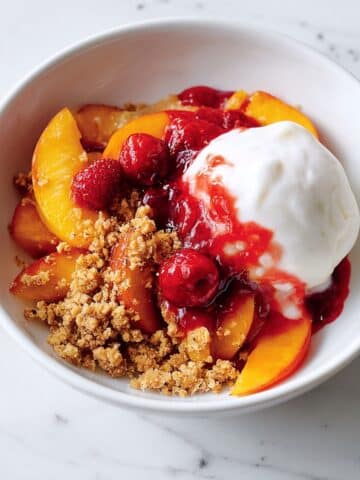 Peach Parfait With Salted Graham Cracker Crumble Recipe