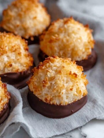 Chocolate-Dipped Coconut Macaroons Recipe