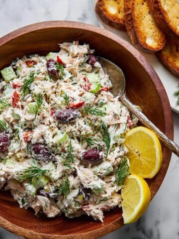 Greek Chicken Salad with Whipped Feta Yogurt Recipe