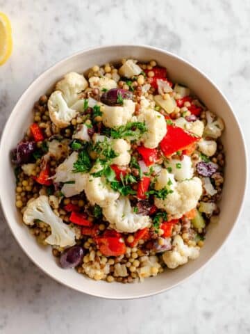 Bulgur Salad with Lentils and Roasted Cauliflower Recipe