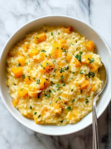 Roasted Butternut Squash Risotto with Crispy Sage Recipe