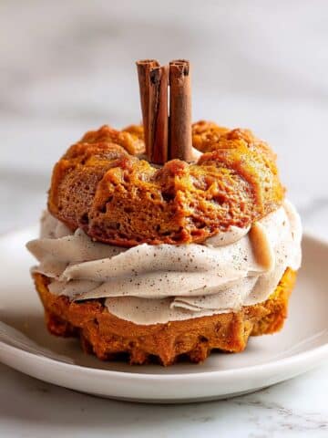 Mini Pumpkin Bundt Cakes with Brown Butter Buttercream Frosting Recipe
