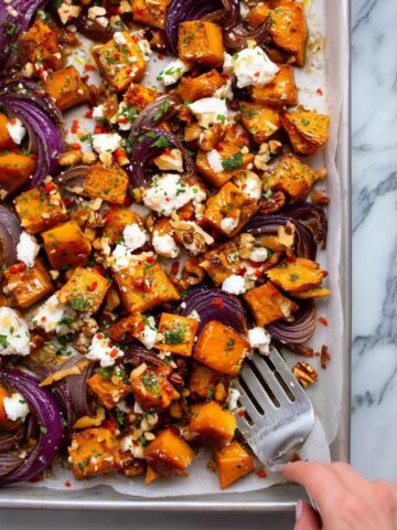 Maple Roasted Pumpkin with Chili and Feta Recipe