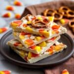 Easy Candy Corn Bark with Pretzels Recipe