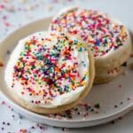Cream Cheese Sugar Cookies with Whipped Vanilla Frosting Recipe