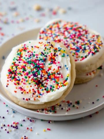 Cream Cheese Sugar Cookies with Whipped Vanilla Frosting Recipe