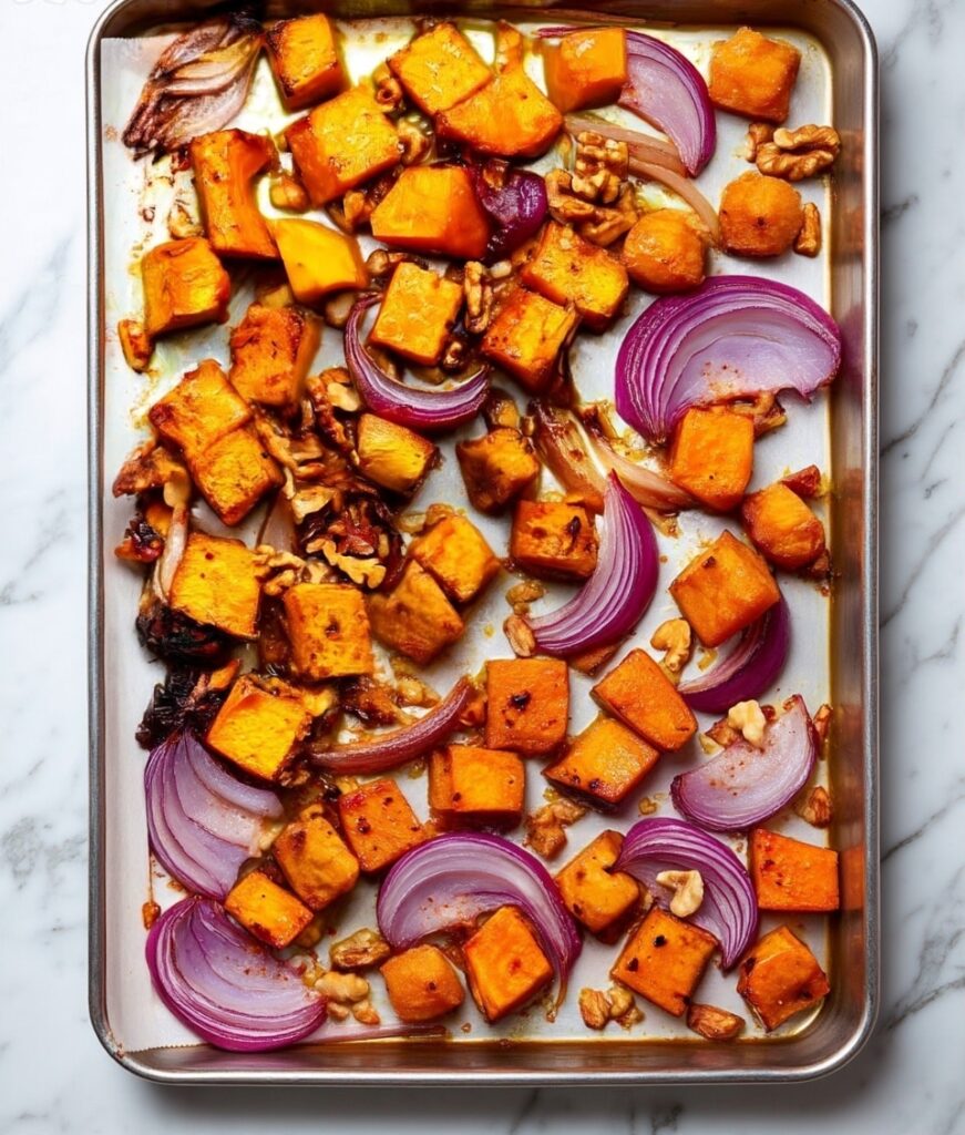 Maple Roasted Pumpkin with Chili and Feta Recipe