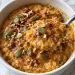 Pumpkin Oatmeal with Maple, Spices, and Toppings Recipe