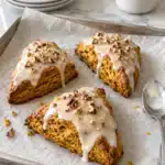 Pumpkin Scones with Maple Glaze and Pecans Recipe