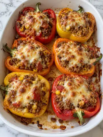 Healthy Stuffed Peppers with Ground Beef Recipe